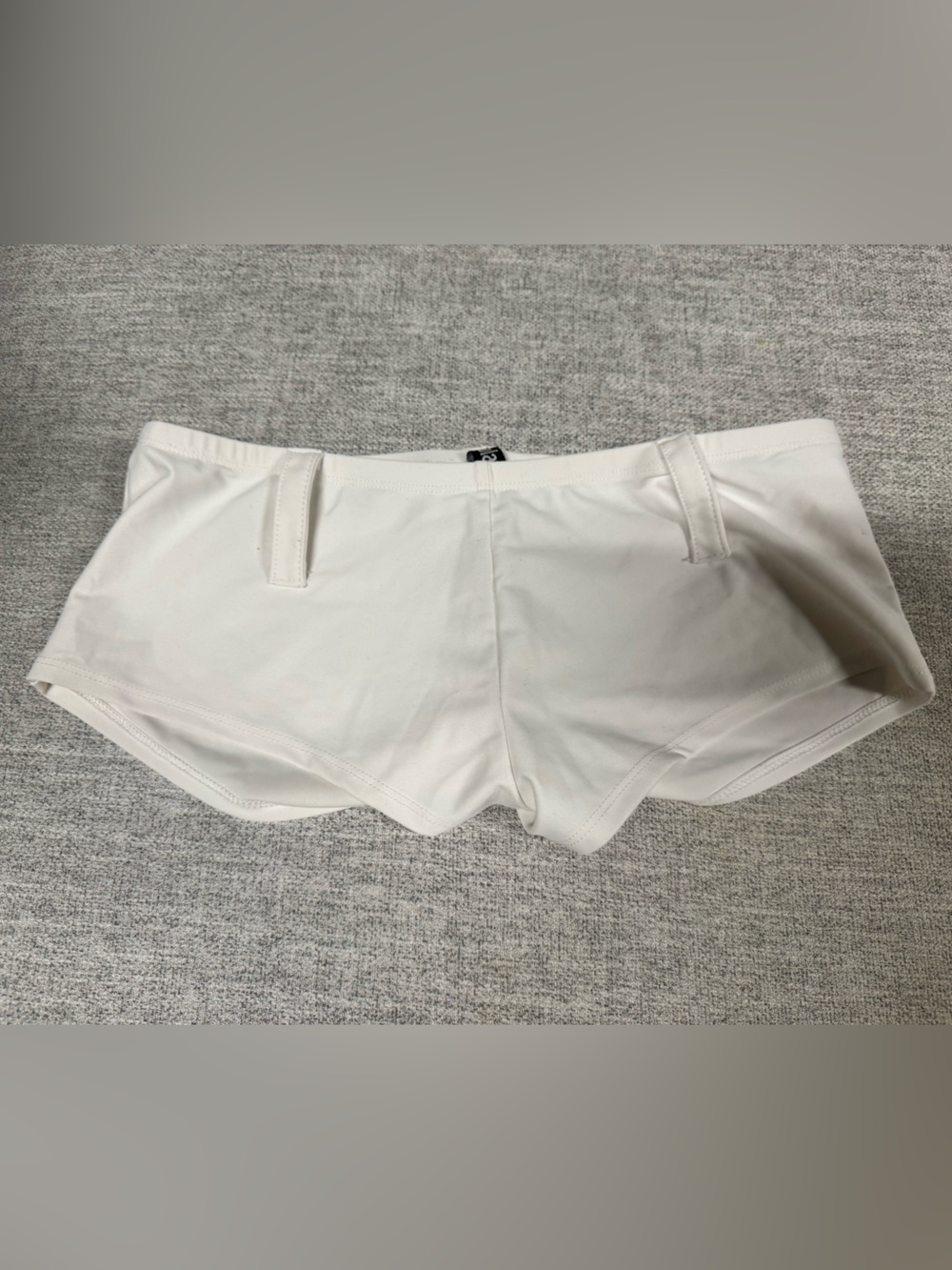 Forplay White High-Waist Bike Shorts